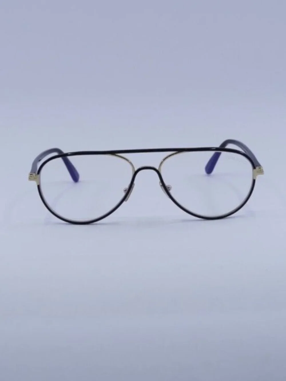 Tom Ford FT5897-B 001 Eyeglasses Black 57mm Aviator Frame, Blue Light Block